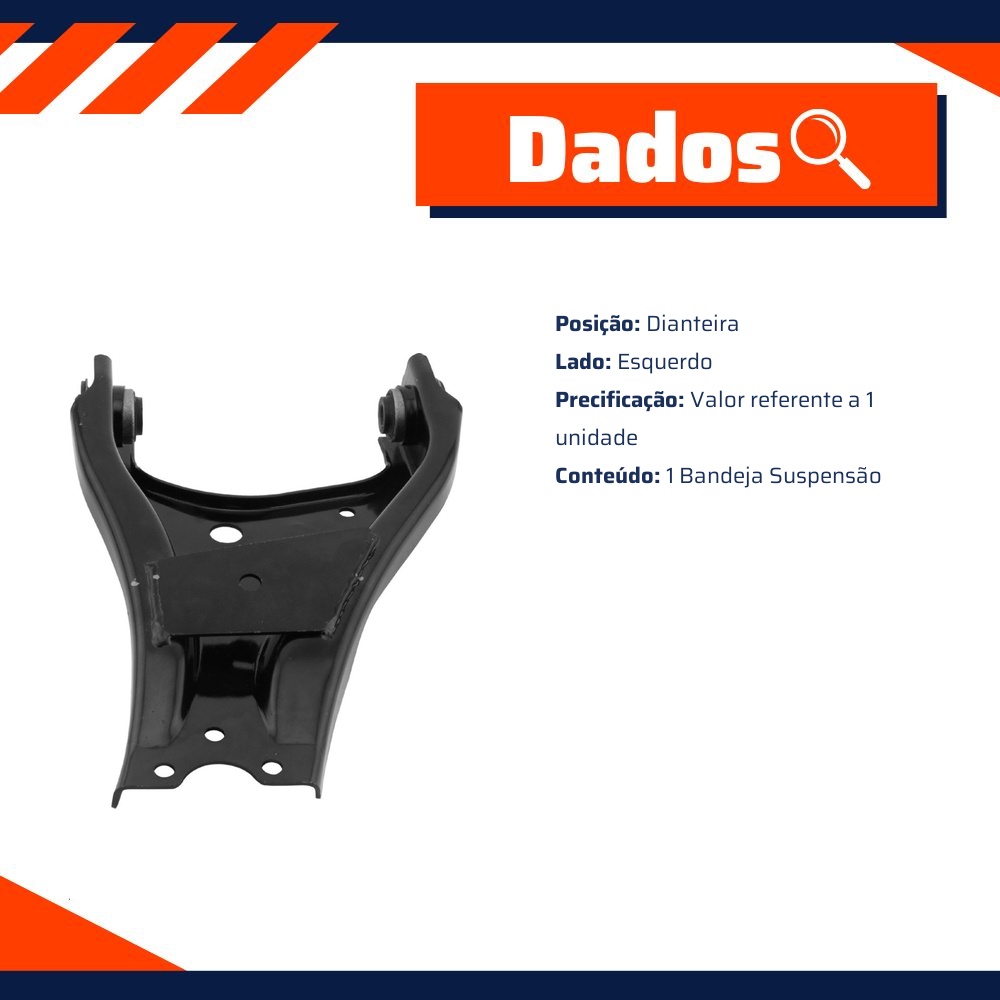 Bandeja de Suspensão Dianteira Esquerda para Renault Duster - Nakata - NBJ6009E
