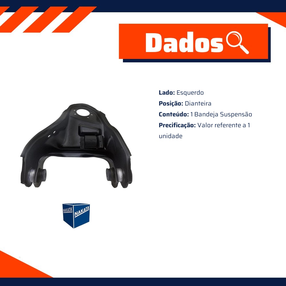 Bandeja de Suspensão Dianteira Esquerda para Chevrolet Blazer e S10 - Nakata - NBJ3015E