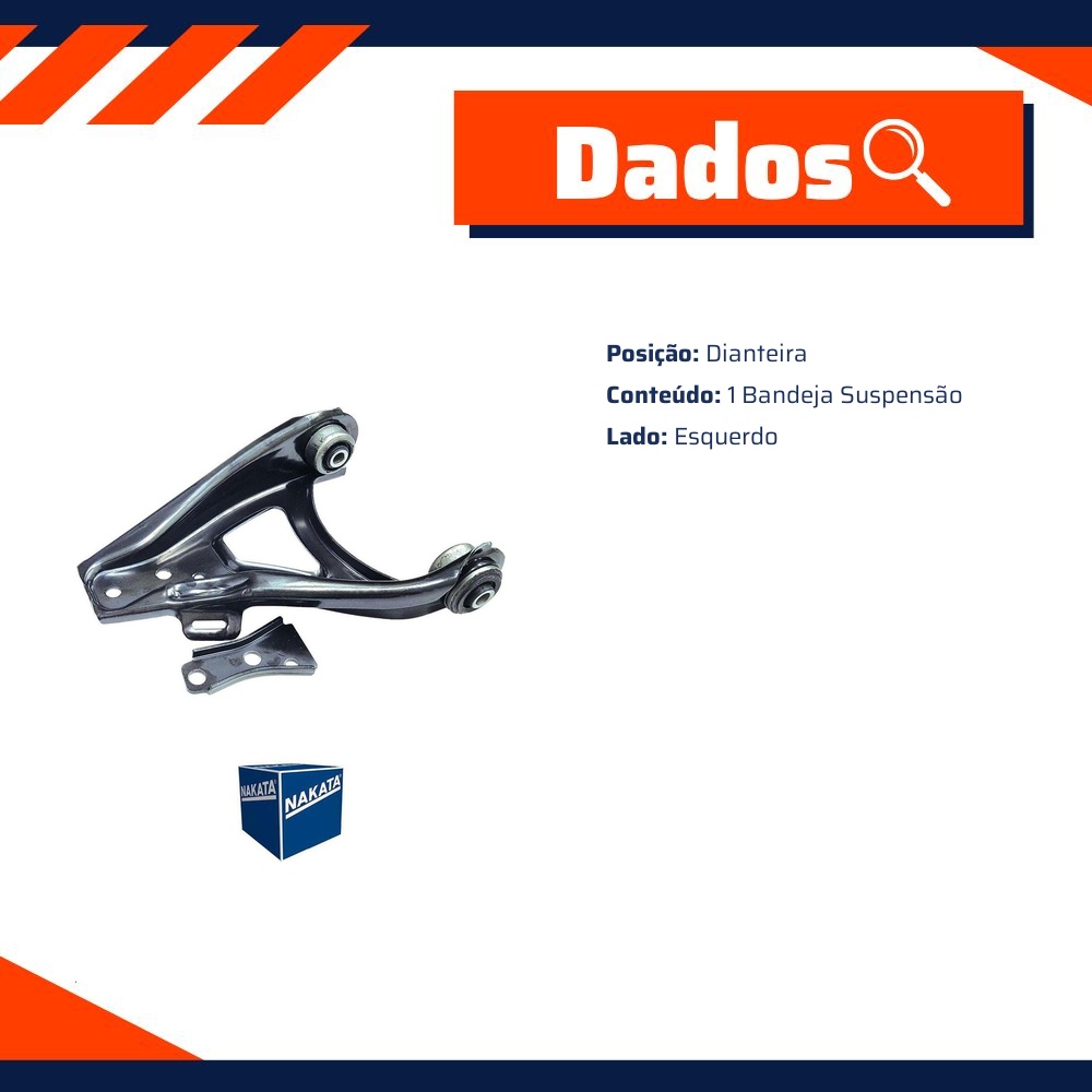 Bandeja de Suspensão Dianteira Esquerda para Renault Kangoo - Nakata - NBJ6023E