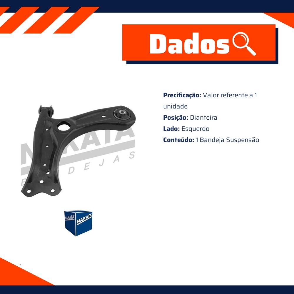 Bandeja de Suspensão Dianteira Esquerda - Nakata - NBJ1011E