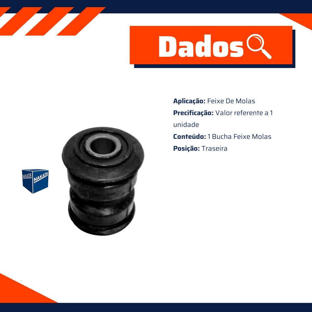 Bucha do Feixe de Molas Traseiro para Fiat Fiorino e Strada - Nakata - NB14005