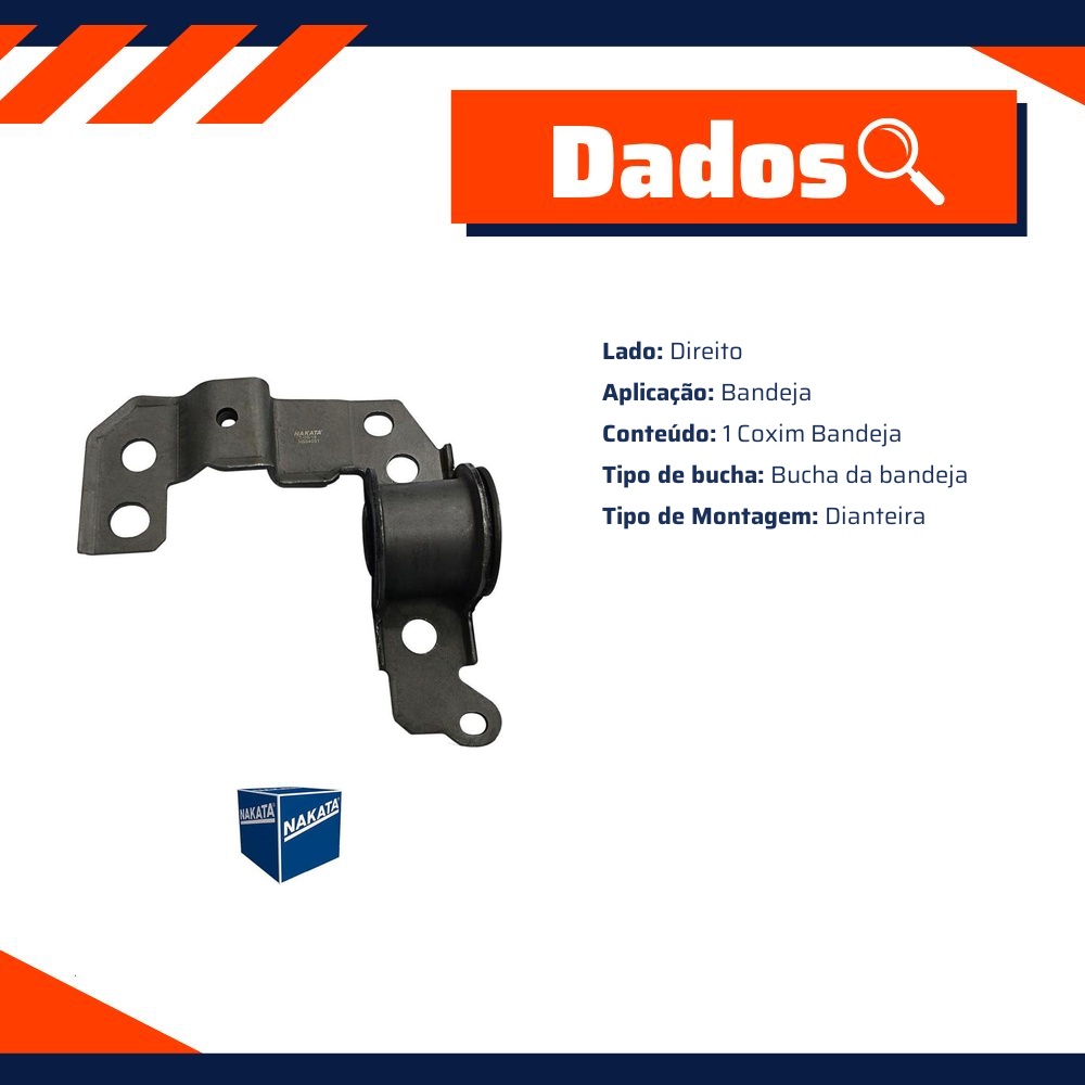 Coxim da Bandeja Direita Dianteira - Nakata - NB94031