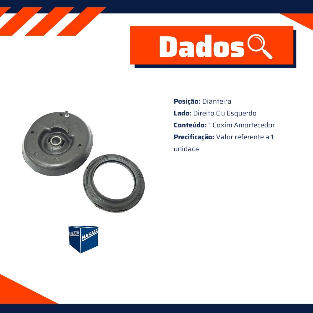 Coxim de Amortecedor Dianteiro para Citroen C3 - Nakata - NB25018