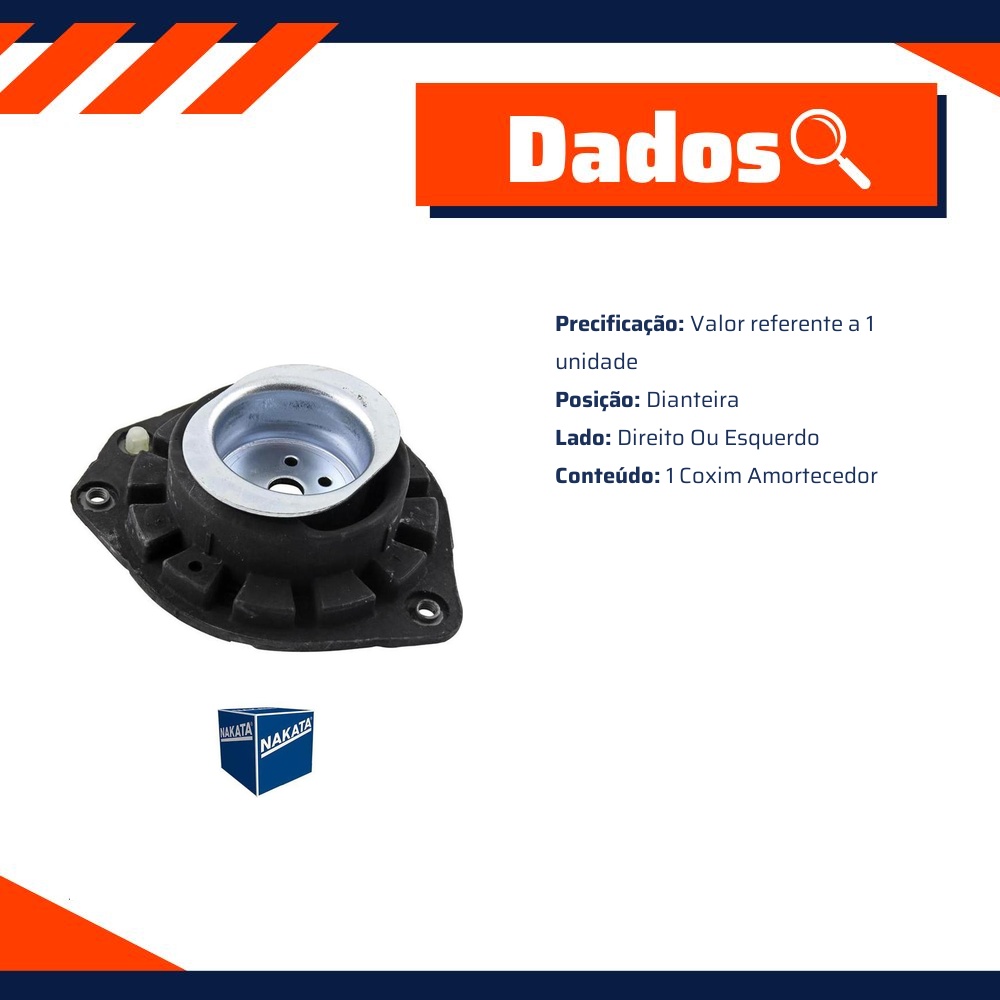 Coxim de Amortecedor Dianteiro para Renault Megane e Megane Grand Tour - Nakata - NB26028