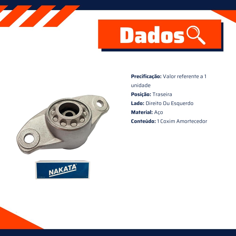 Coxim de Amortecedor Traseiro - Nakata - NB24003