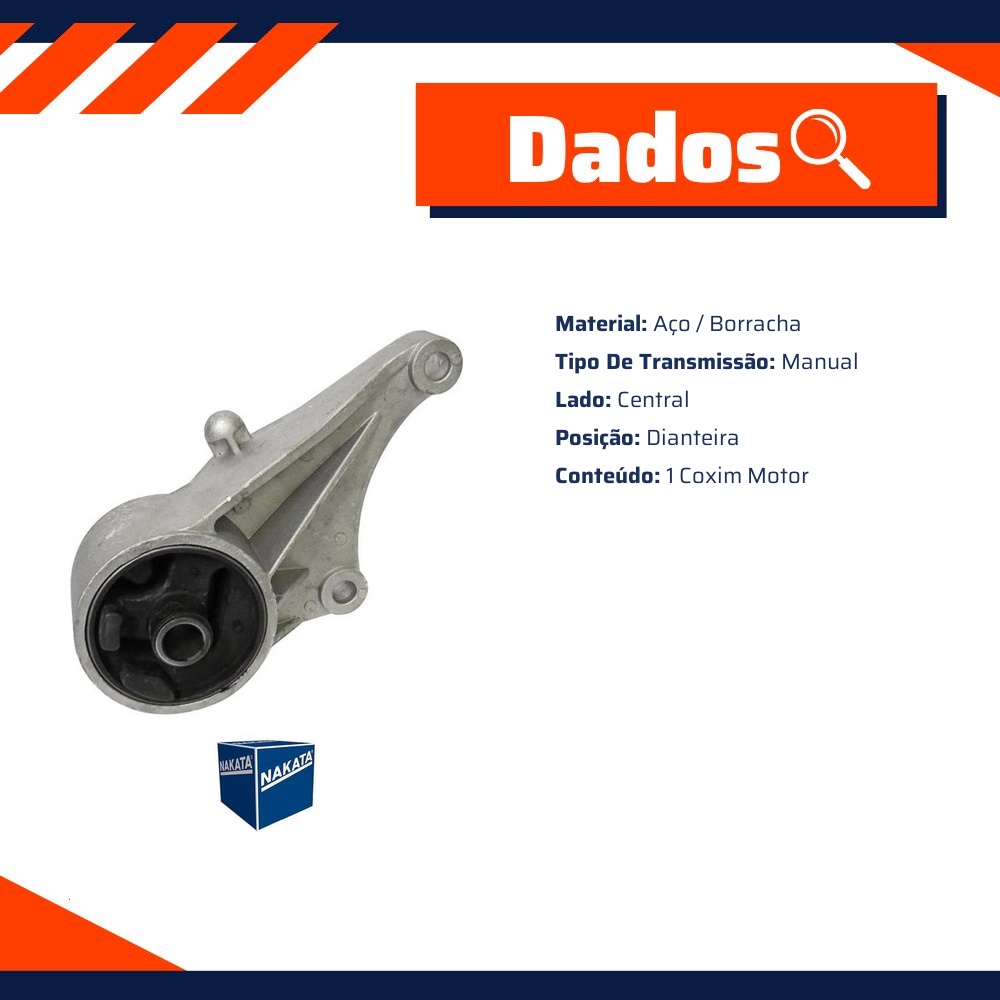 Coxim do Motor Dianteiro Central - Nakata - NB33047