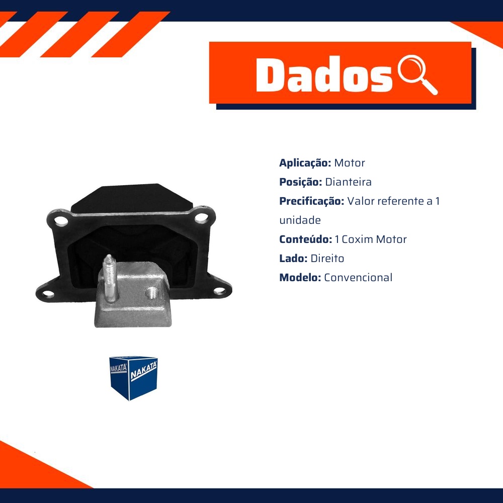 Coxim do Motor Dianteiro Direito - Nakata - NB33018