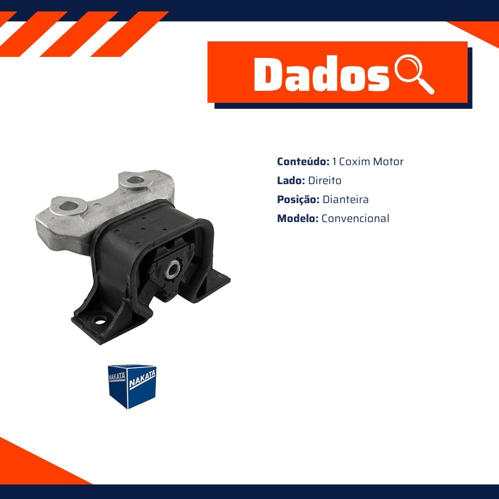 Coxim do Motor Dianteiro Direito - Nakata - NB33076