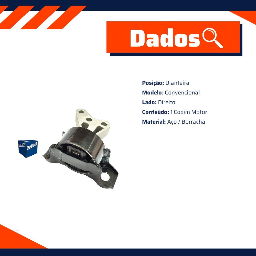 Coxim do Motor Dianteiro Direito para Renault Kwid - Nakata - NB36003