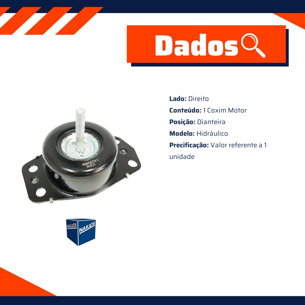 Coxim do Motor Dianteiro Direito para Renault Master - Nakata - NB36042