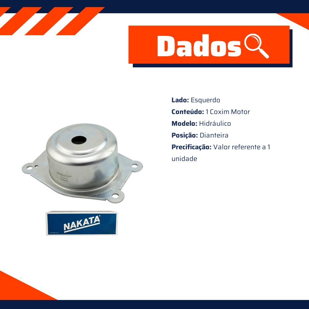 Coxim do Motor Dianteiro Esquerdo - Nakata - NB33087