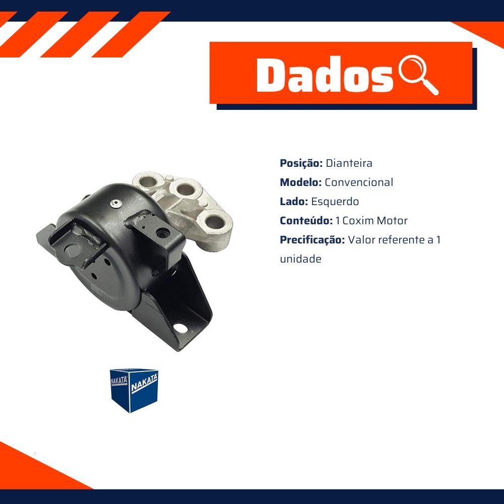 Coxim do Motor Dianteiro Esquerdo - Nakata - NB33093