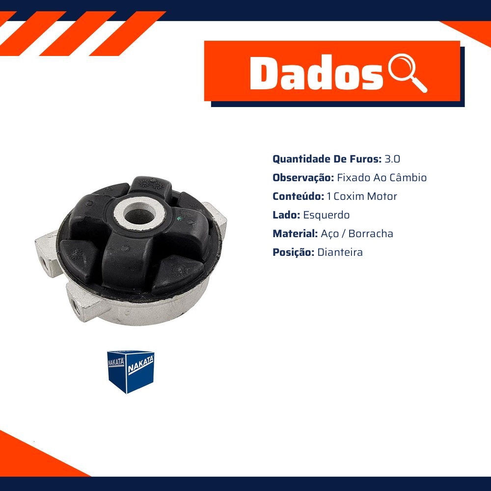 Coxim do Motor Dianteiro Esquerdo - Nakata - NB31078