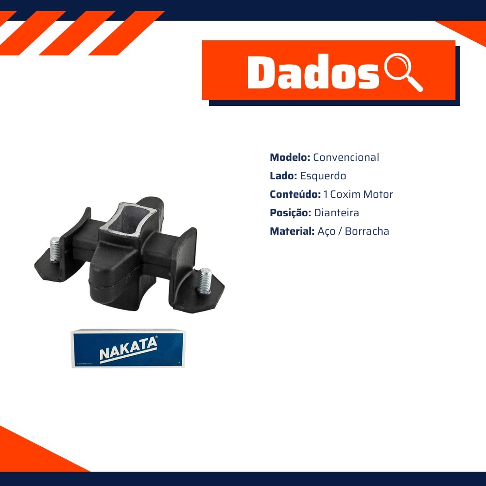 Coxim do Motor Dianteiro Esquerdo para Chevrolet Monza e Monza Hatch - Nakata - NB33061