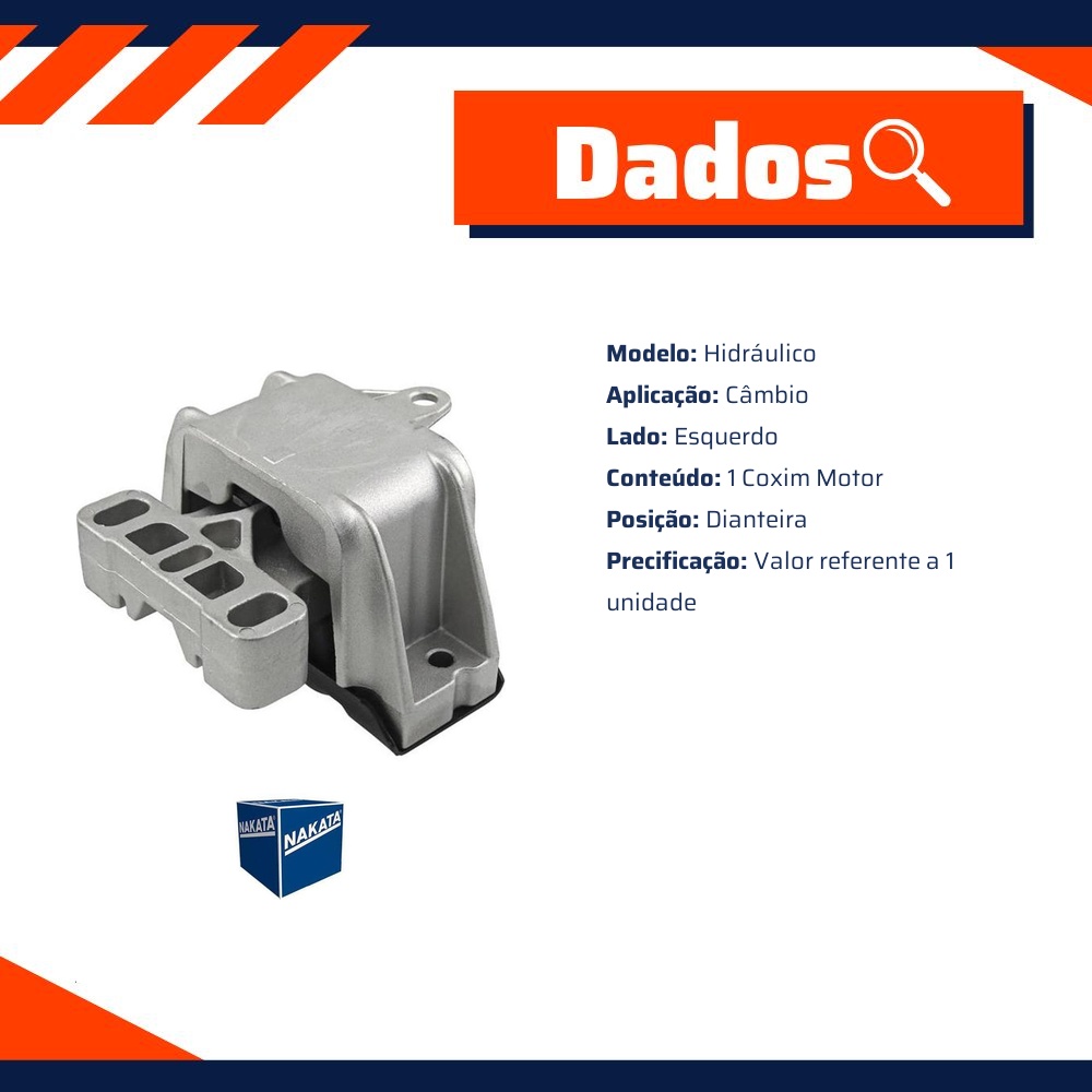 Coxim do Motor Dianteiro Esquerdo - Nakata - NB31081