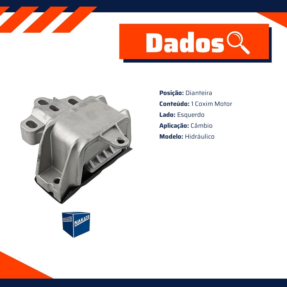 Coxim do Motor Dianteiro Esquerdo para Audi A3 e Volkswagen Golf - Nakata - NB31047