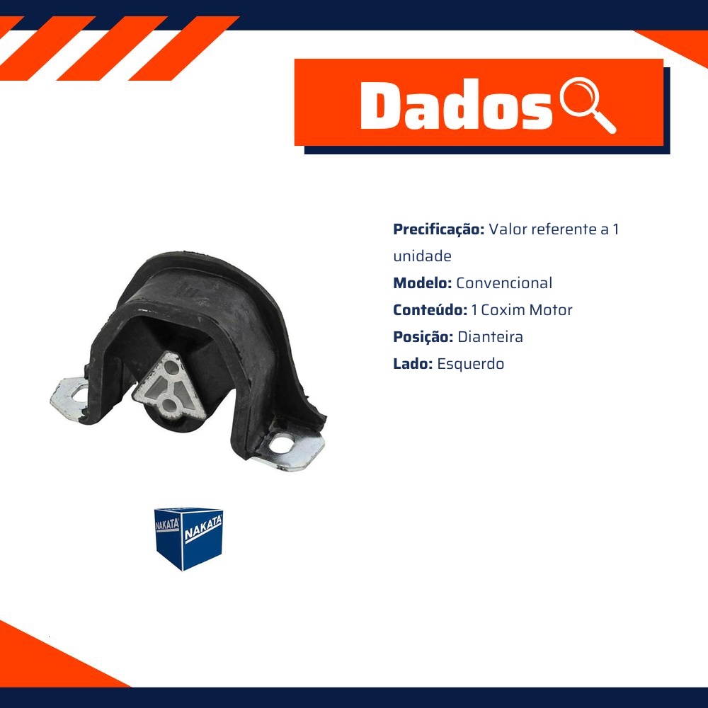 Coxim do Motor Dianteiro Esquerdo - Nakata - NB33028