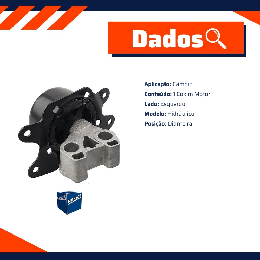 Coxim do Motor Dianteiro Esquerdo - Nakata - NB33091