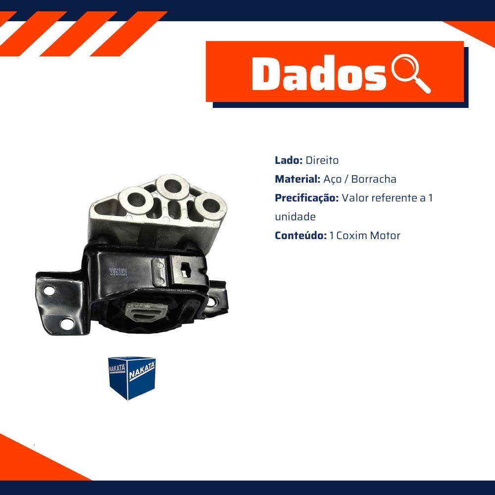 Coxim do Motor Direito para Fiat Punto - Nakata - NB34008