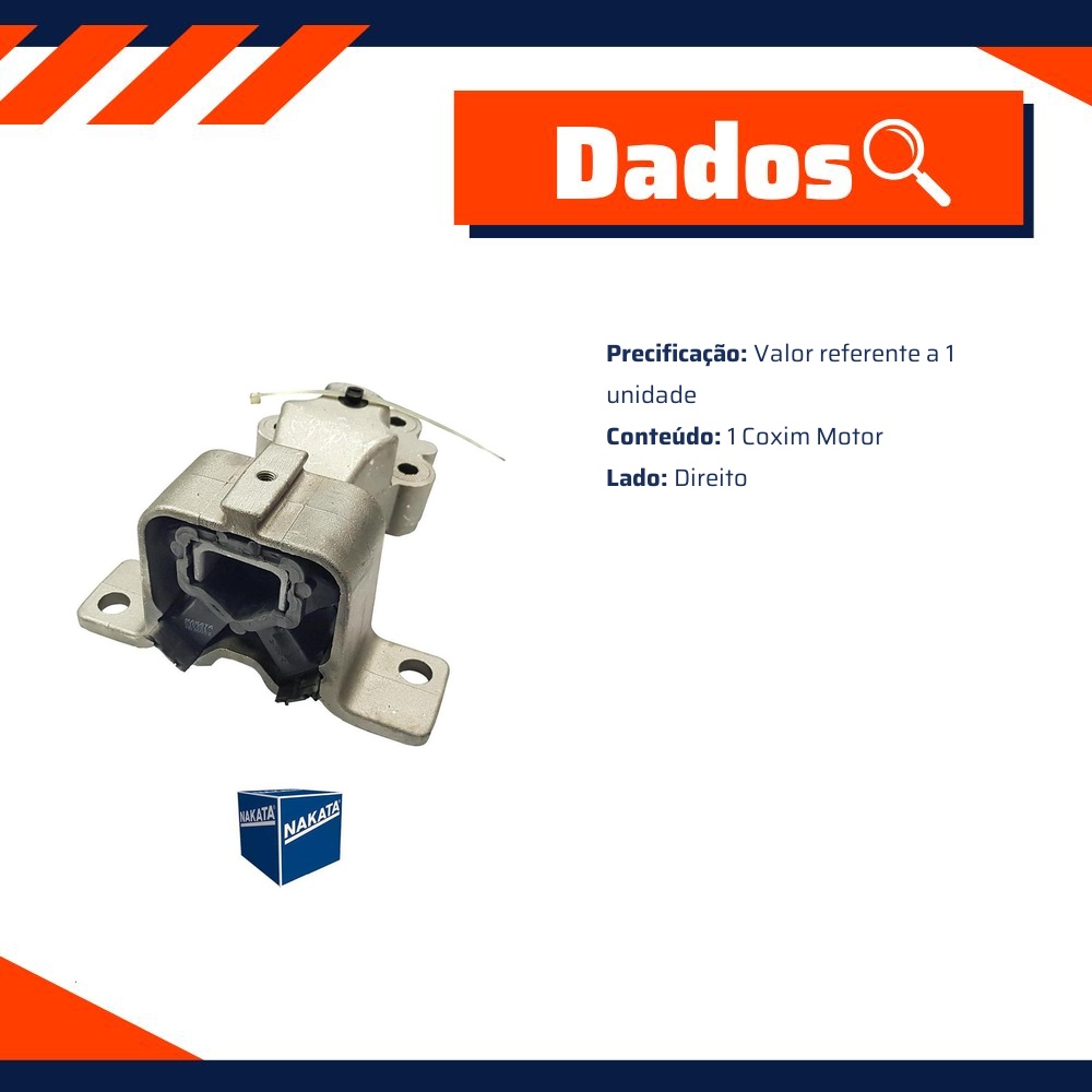 Coxim do Motor Direito para Renault Logan e Sandero - Nakata - NB36002