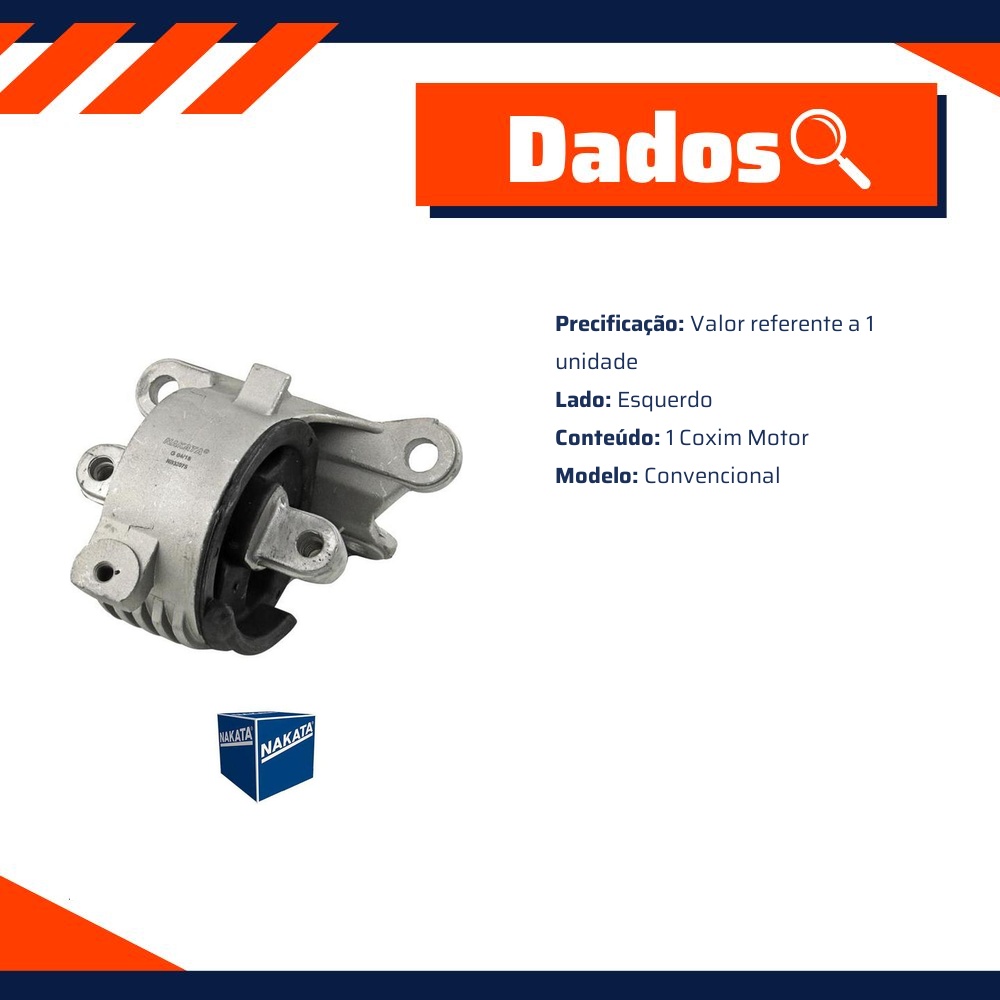 Coxim do Motor Esquerdo - Nakata - NB32075