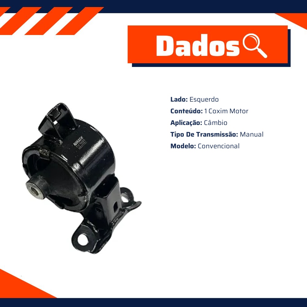 Coxim do Motor Esquerdo para Honda FIT - Nakata - NB37021