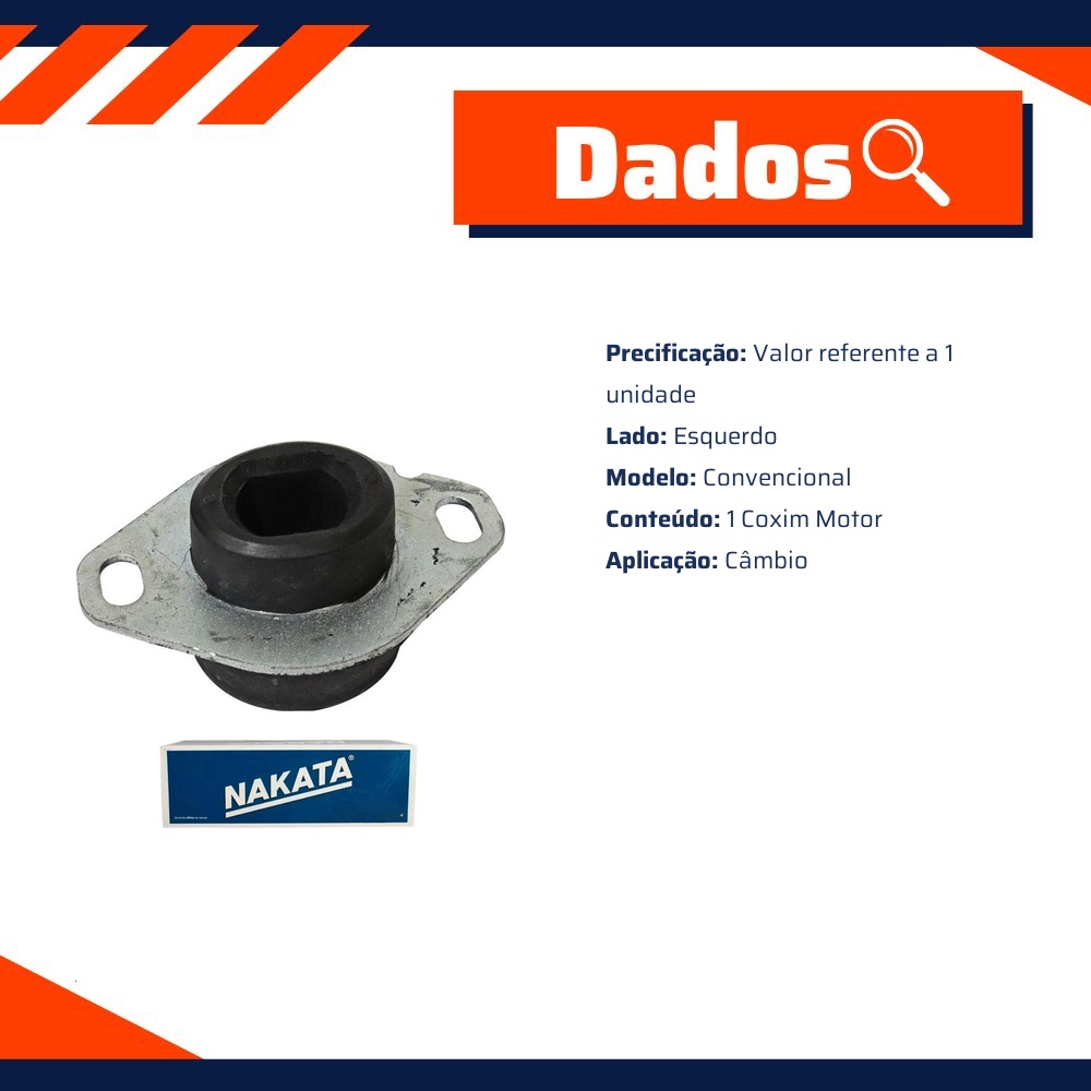 Coxim do Motor Esquerdo - Nakata - NB35015
