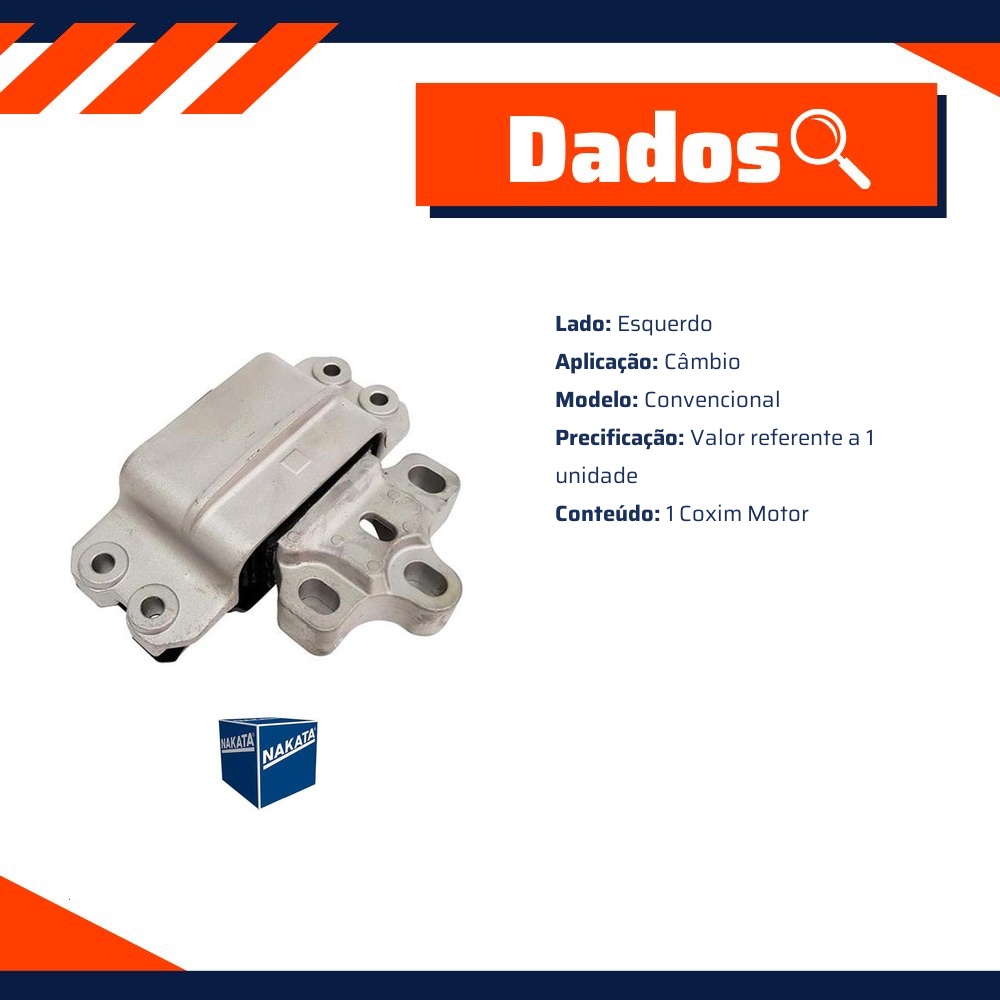 Coxim do Motor Esquerdo - Nakata - NB31074