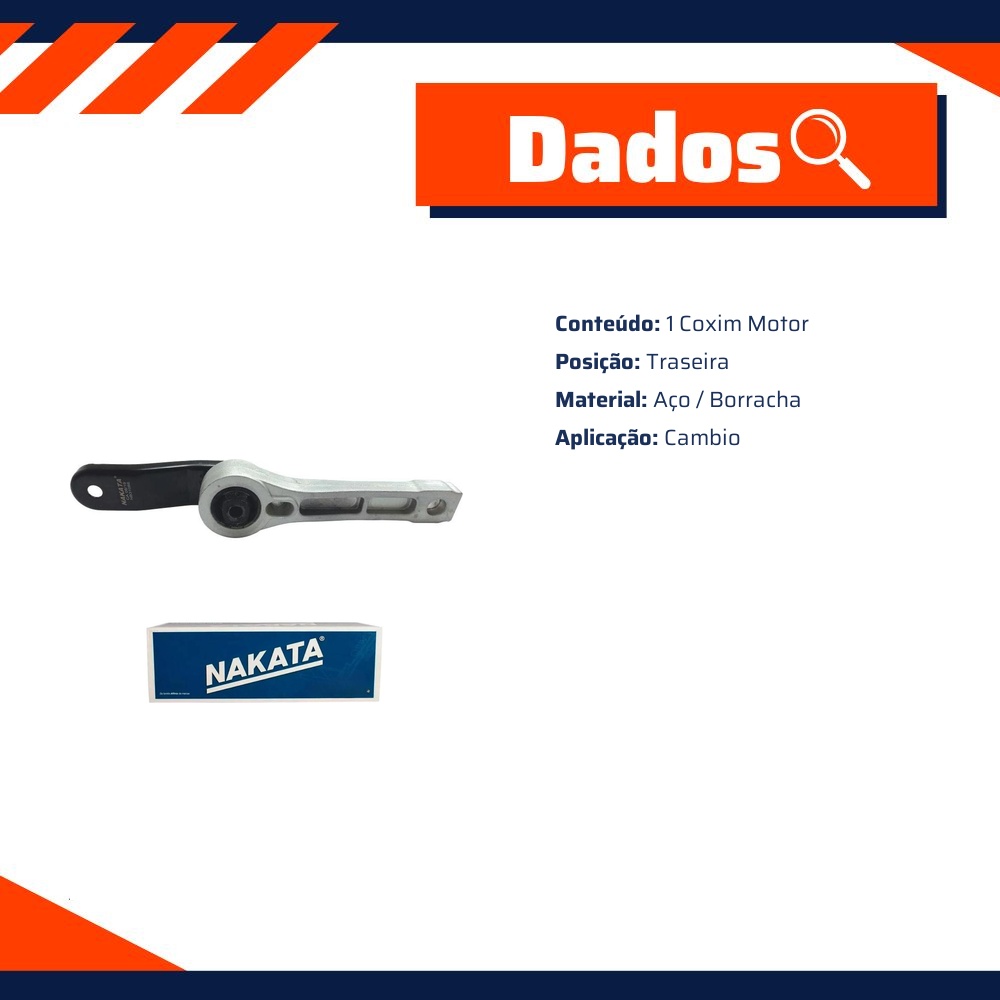 Coxim do Motor Traseiro - Nakata - NB31086