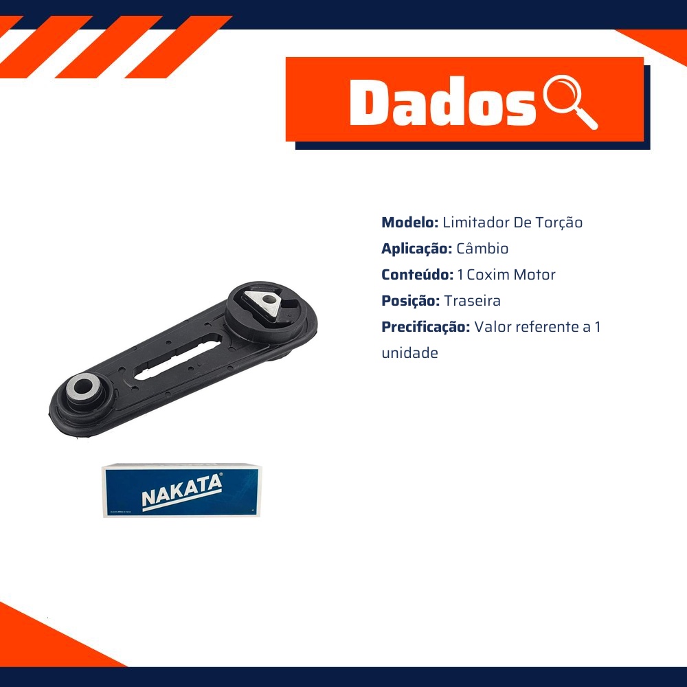 Coxim do Motor Traseiro para Nissan Livina e Tiida - Nakata - NB36019
