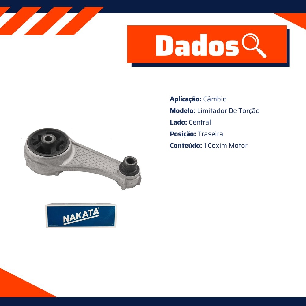 Coxim do Motor Traseiro Central - Nakata - NB36045