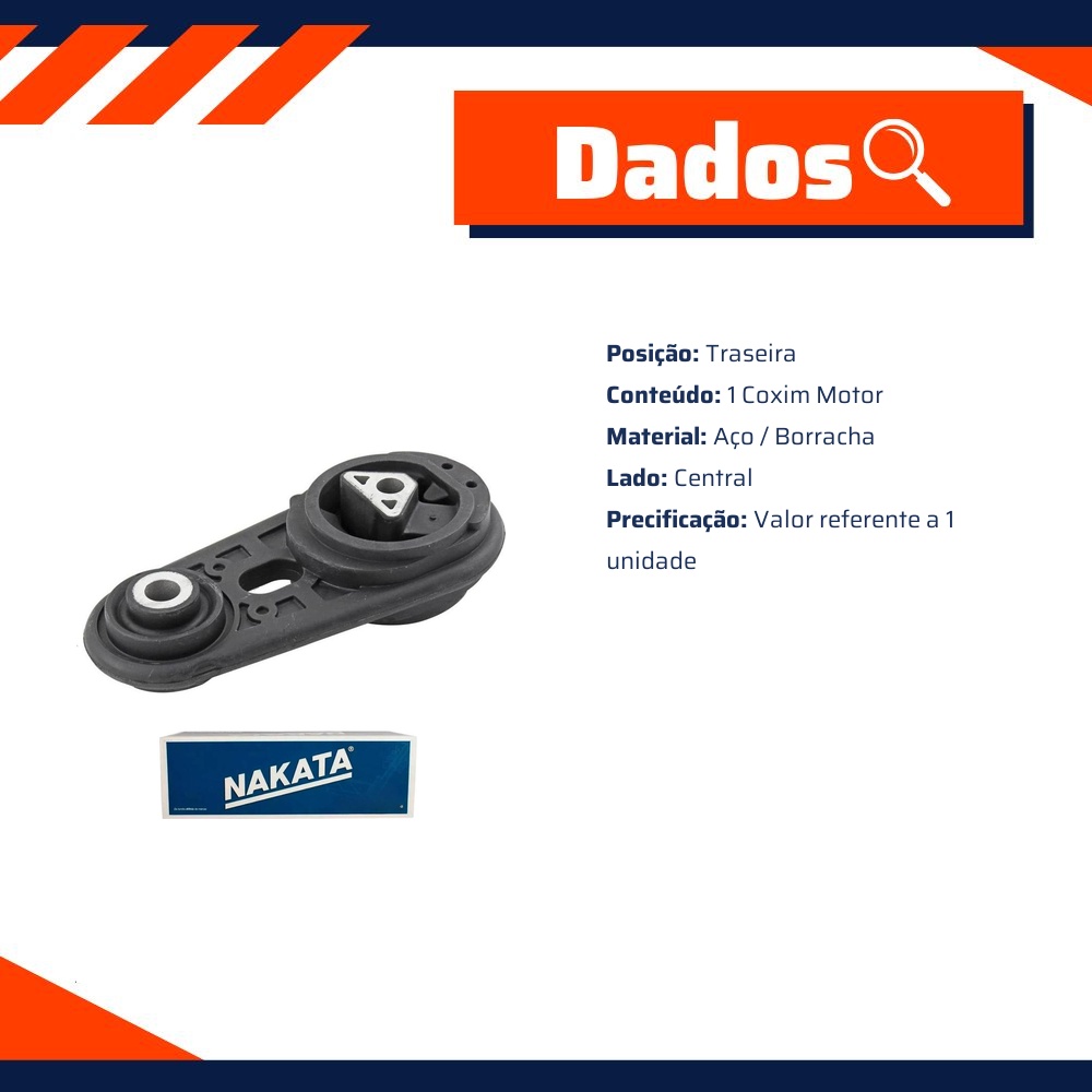 Coxim do Motor Traseiro Central - Nakata - NB36049