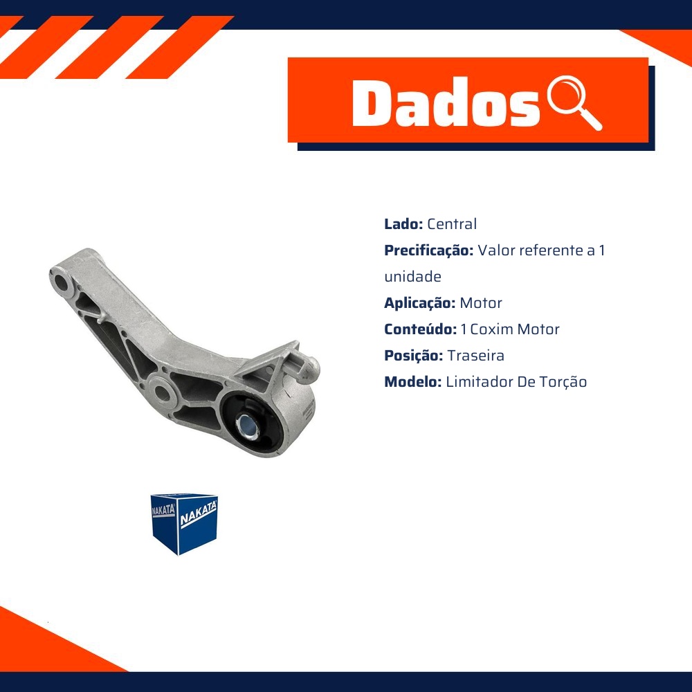 Coxim do Motor Traseiro Central - Nakata - NB33046