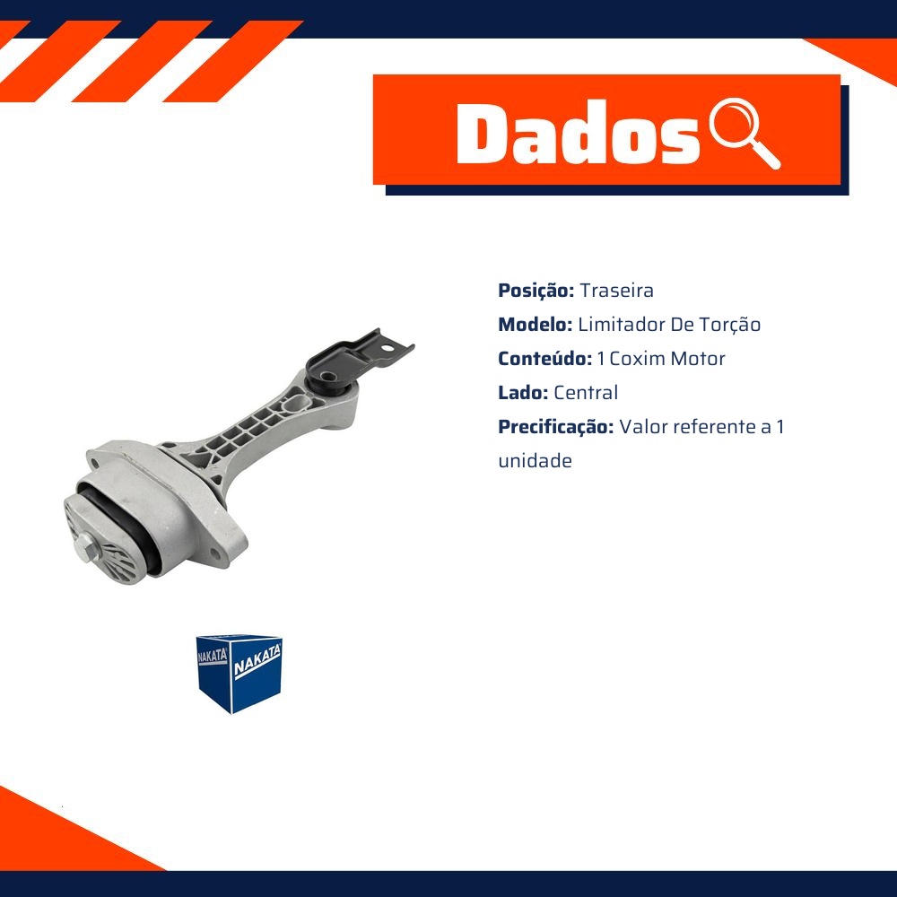 Coxim do Motor Traseiro Central - Nakata - NB31046