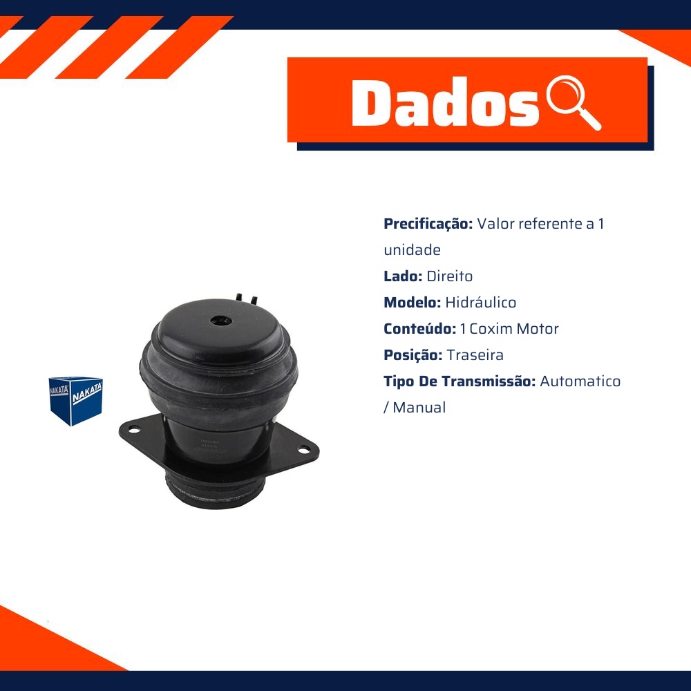 Coxim do Motor Traseiro Direito - Nakata - NB31041