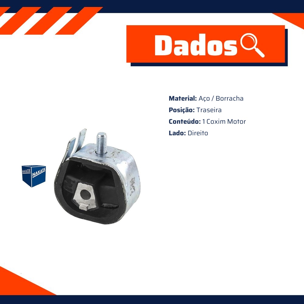 Coxim do Motor Traseiro Direito para Chevrolet Monza e Monza Hatch - Nakata - NB33062