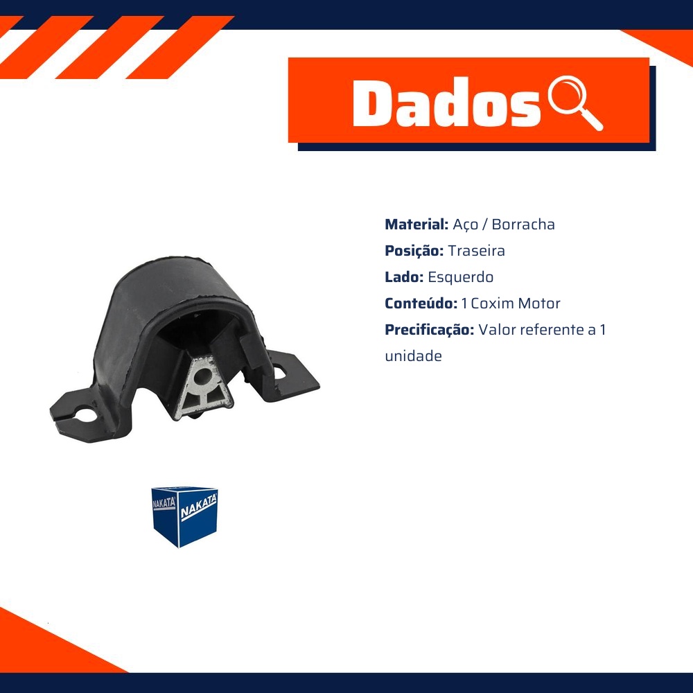 Coxim do Motor Traseiro Esquerdo - Nakata - NB33019