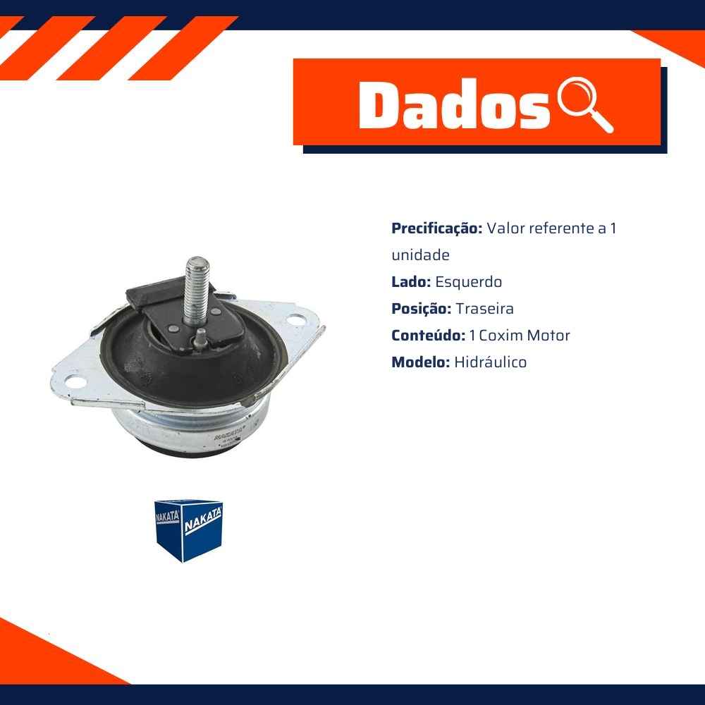 Coxim do Motor Traseiro Esquerdo para Ford Escort e Escort SW - Nakata - NB32077