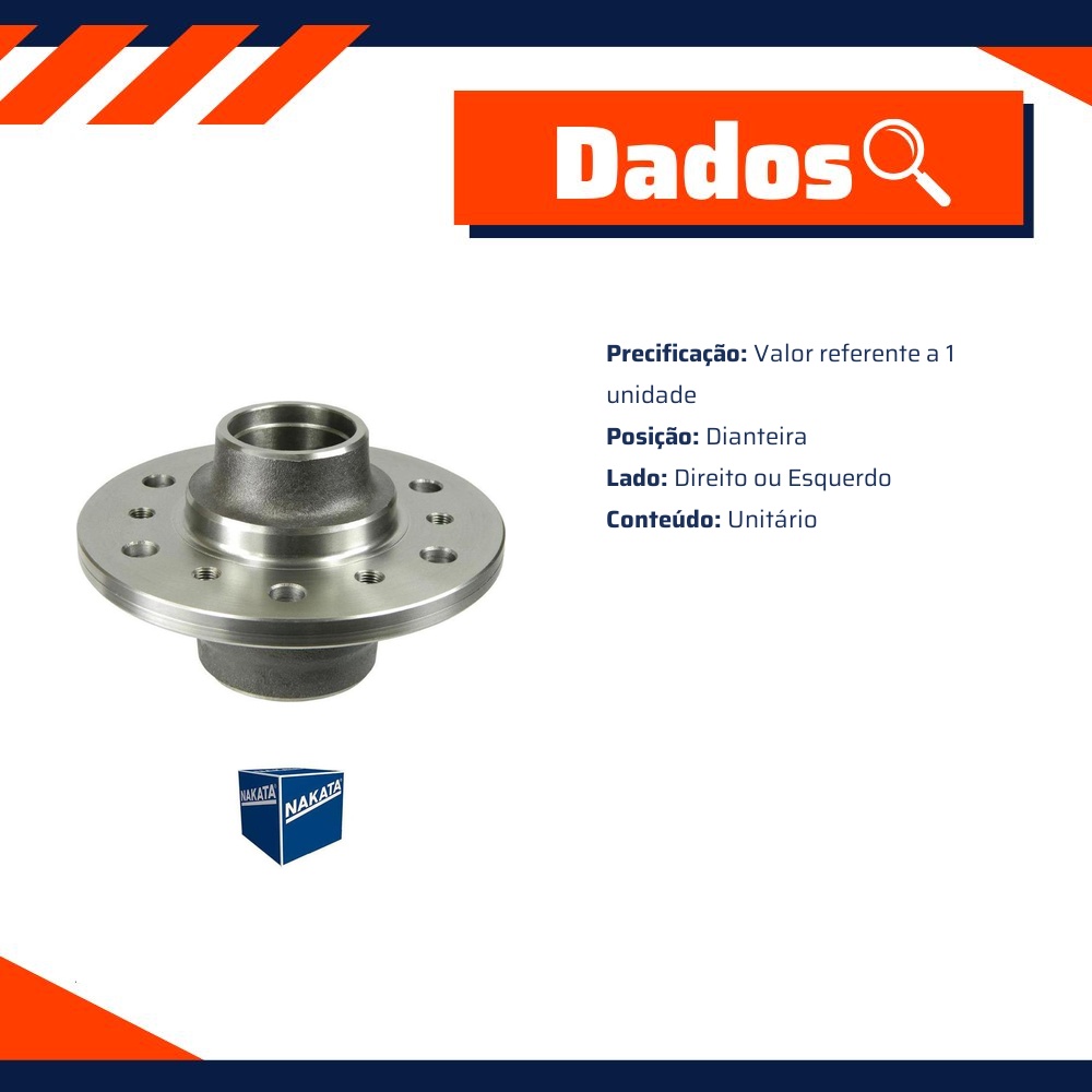 Cubo de Roda Dianteiro Direito ou Esquerdo - Nakata - NKF 8012