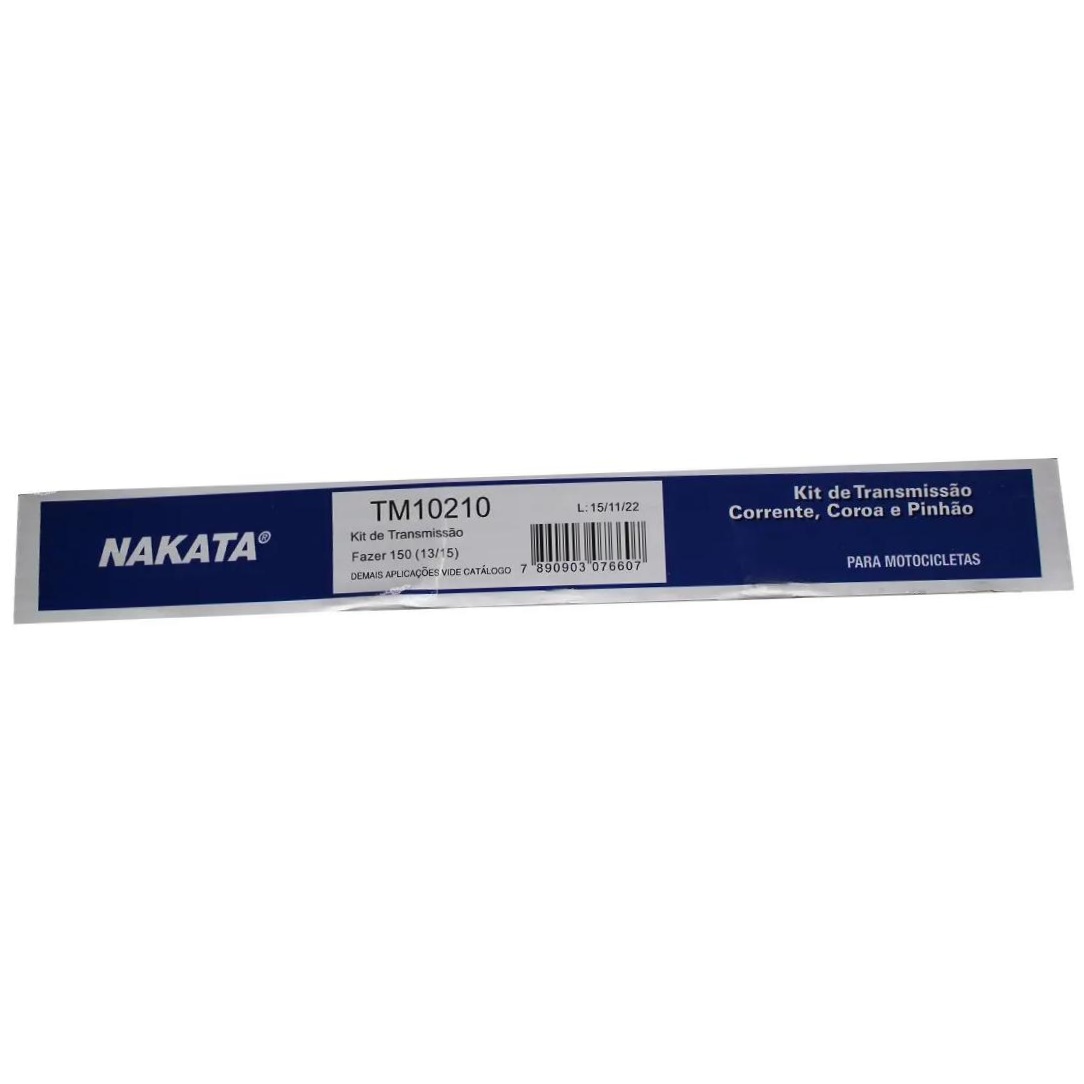 Kit da Coroa Pinhão e Corrente para Yamaha YS 150 FAZER - Nakata - TM10210
