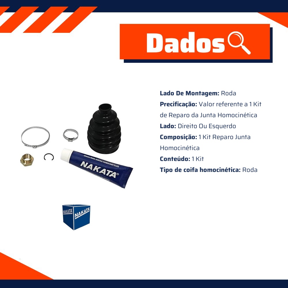 Kit de Reparo da Junta Homocinética para Toyota Corolla - Nakata - NKJ1329-3