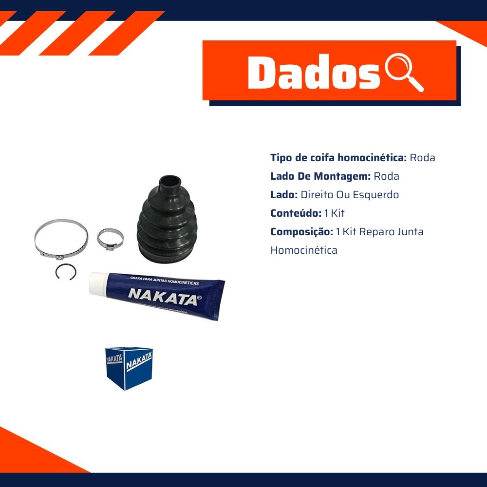 Kit de Reparo da Junta Homocinética - Nakata - NKJ1329