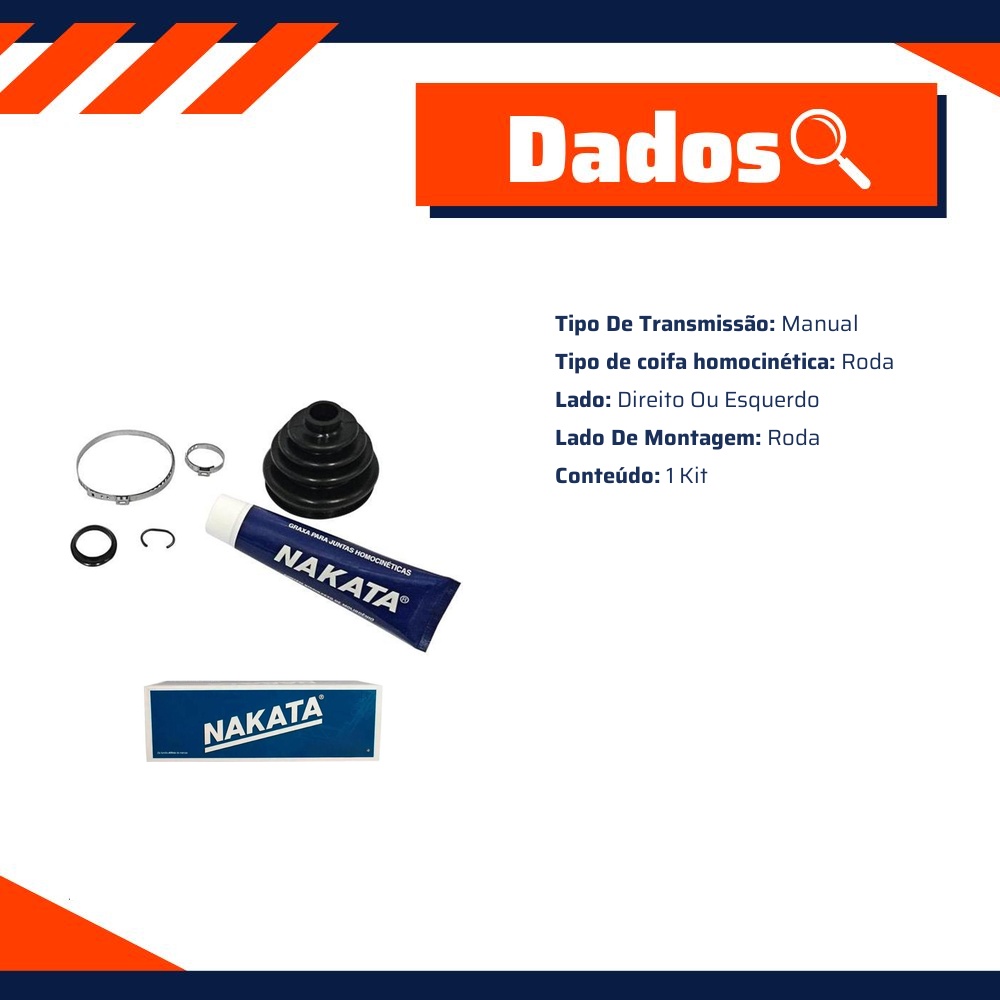 Kit de Reparo da Junta Homocinética para Volkswagen Gol e Parati - Nakata - NKJ569