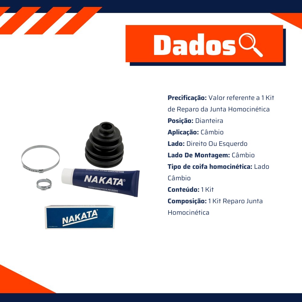 Kit de Reparo DA Junta Homocinética - Nakata - NKJ211D