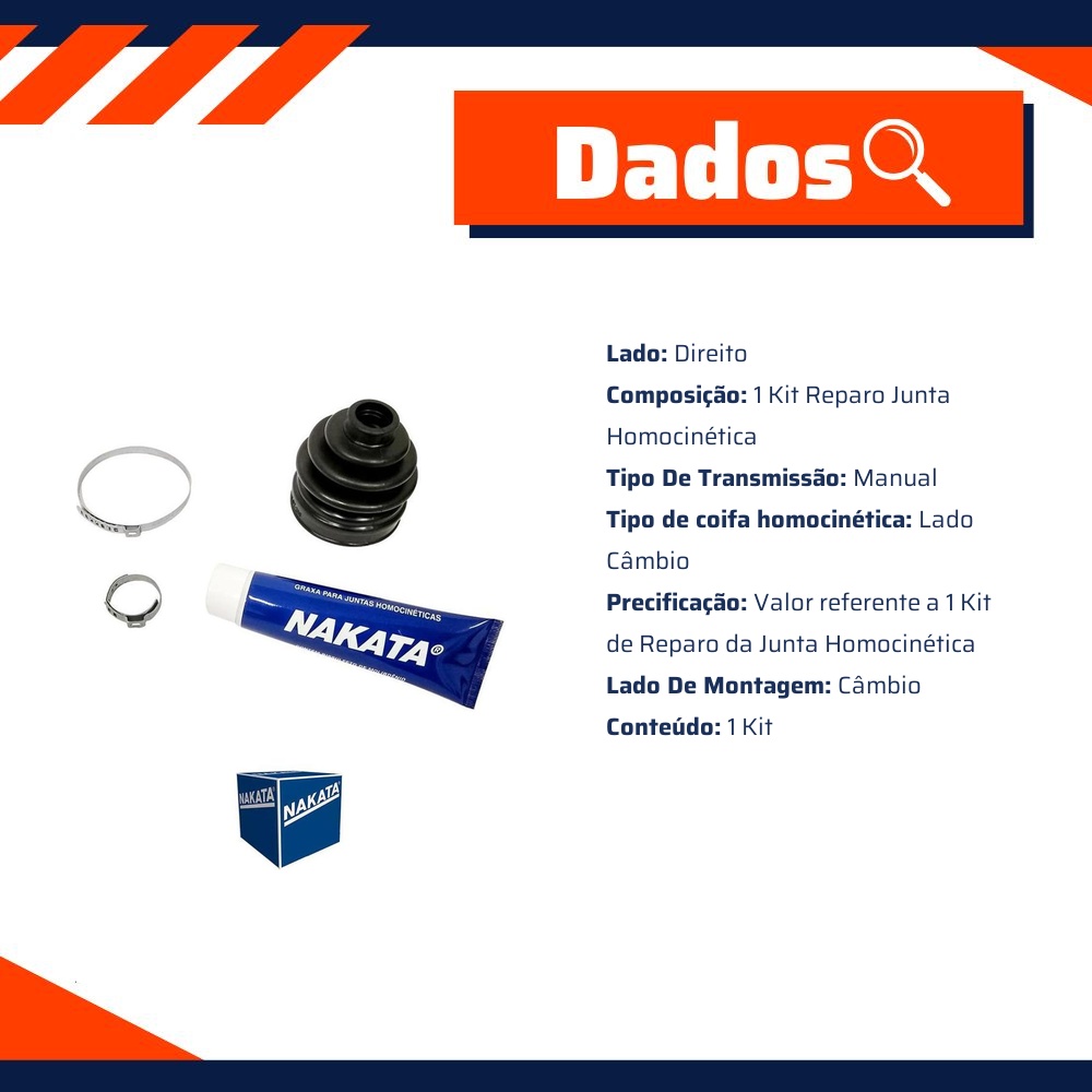 Kit de Reparo DA Junta Homocinética - Nakata - NKJ400D