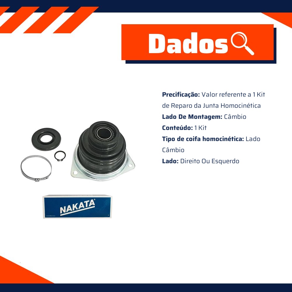 Kit de Reparo da Junta Homocinética para Renault Clio e Clio Sedan - Nakata - NKJ1239