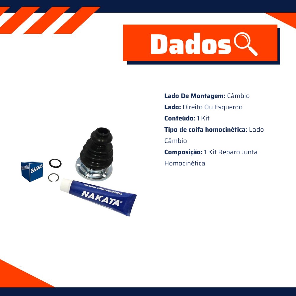 Kit de Reparo DA Junta Homocinética - Nakata - NKJ319-3