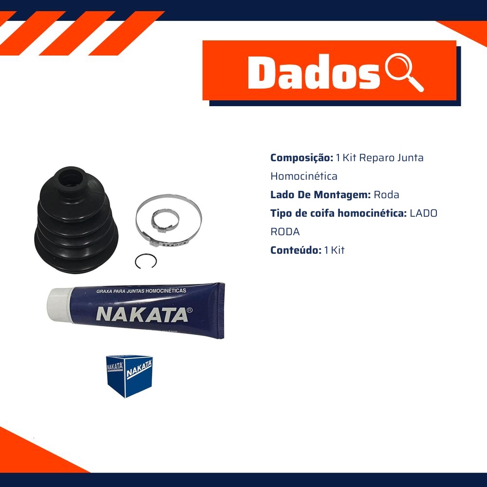 Kit de Reparo da Junta Homocinética para Chevrolet Onix e Prisma - Nakata - NKJ6481
