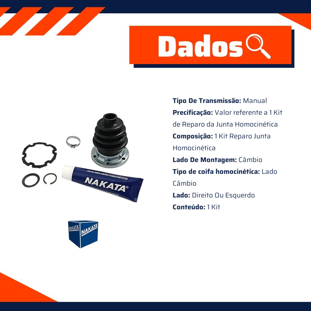 Kit de Reparo da Junta Homocinética para Volkswagen Kombi - Nakata - NKJ209