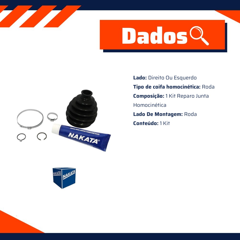 Kit de Reparo da Junta Homocinética para Fiat Marea e Marea Weekend - Nakata - NKJ769